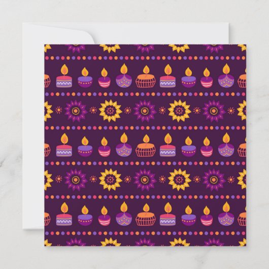 Invitation à la fête de célébration de Diwali (Dos)