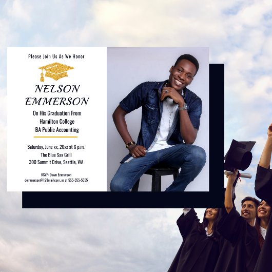 Invitation à la fête de célébration des diplômés e