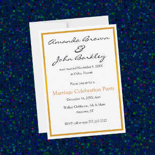 Invitation à la fête de célébration du mariage apr