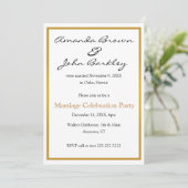 Invitation à la fête de célébration du mariage apr (Debout devant)