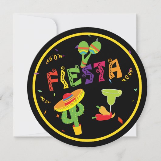 Invitation à la fête de célébration FIESTA Cinco D (Devant)