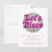 Invitation à la fête de célébration Let's Disco (Devant / Derrière)