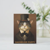 invitation à la fête de célibataire, invitation à (Debout devant)