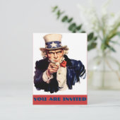 invitation à la fête de célibataire, invitation à  (Debout devant)