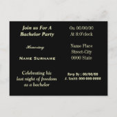 invitation à la fête de célibataire, invitation à  (Dos)