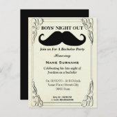 invitation à la fête de célibataire, invitation à  (Devant / Derrière)