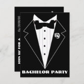 invitation à la fête de célibataire, invitation à (Devant / Derrière)