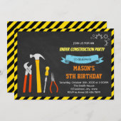 Invitation à la fête de chantier en construction (Devant / Derrière)