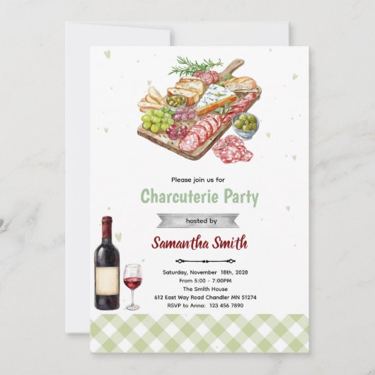 Invitation à la fête de charcuterie (Devant)