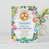 Invitation à la fête de chasse aux oeufs de Pâques (Debout devant)