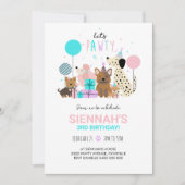 Invitation à la fête de chien Chienne Invitation F (Devant)