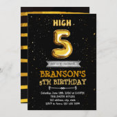 Invitation à la fête de cinq ans (Devant / Derrière)