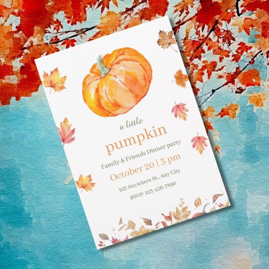 Invitation à la fête de citrouille d'automne