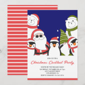 Invitation à la fête de cocktail de Noël Cool Sant (Devant / Derrière)
