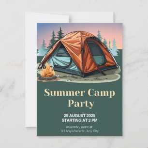Invitation à la fête de colonie de vacances – Aven