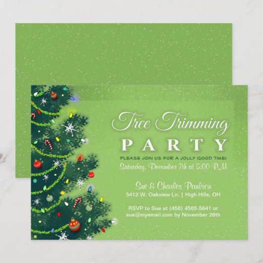 Invitation à la fête de compensation de l'arbre -  (Devant / Derrière)