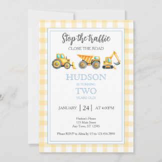 Invitation à la fête de construction d'arrêt de la