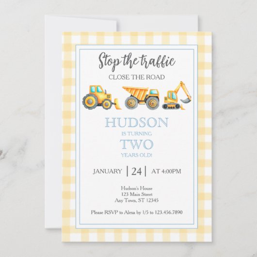 Invitation à la fête de construction pour arrêter  (Devant)