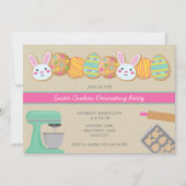 INVITATION À LA FÊTE DE COOKIES DE PÂQUES (Devant)