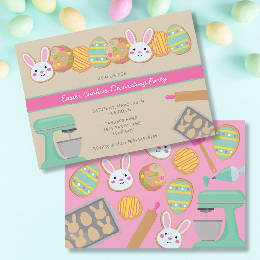 INVITATION À LA FÊTE DE COOKIES DE PÂQUES