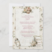 Invitation à la fête de couche pour la première fl (Dos)