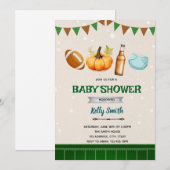 Invitation à la fête de couches de football d'auto (Devant / Derrière)