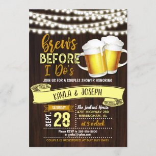 Invitation à la fête de couples avant le mariage d