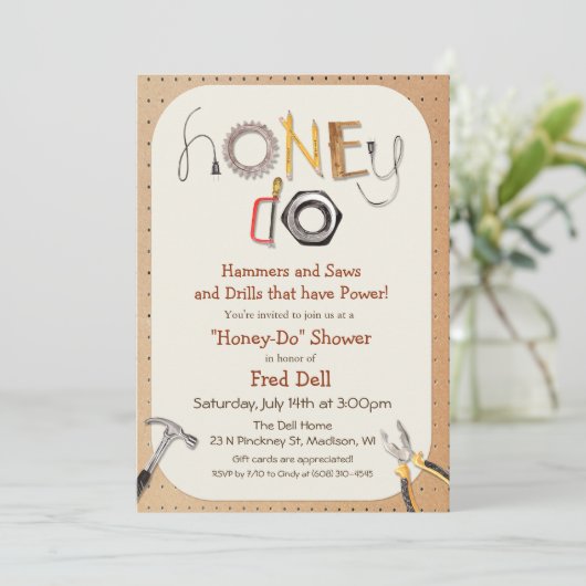 Invitation à la fête de couples Honey Do (Debout devant)