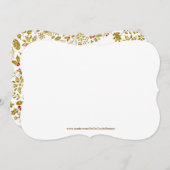 Invitation à la fête de couronne de Noël blanc et  (Devant / Derrière)