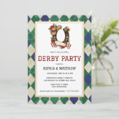 Invitation à la fête de courses de chevaux Derby D (Debout devant)
