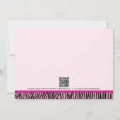 Invitation à la Fête de Crème de glace Zebra Print (Dos)