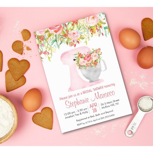 Invitation à la fête de cuisine de mariage