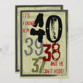 Invitation à la fête de décompte des grungy pour l (Devant / Derrière)