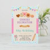 Invitation à la fête de décoration de cookies (Debout devant)