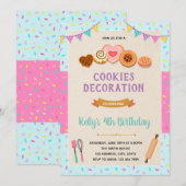 Invitation à la fête de décoration de cookies (Devant / Derrière)