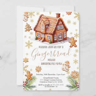 Invitation à la fête de décoration de maison en pa