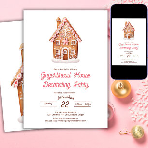 Invitation à la fête de décoration de maison en pa