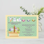 Invitation à la fête de décorations d'oeufs de Pâq (Debout devant)