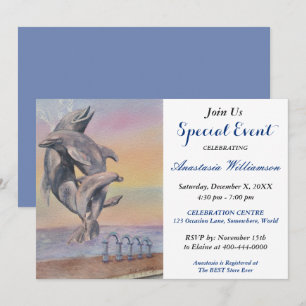 INVITATION À LA FÊTE DE DESTINATION DAUPHIN