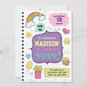 Invitation à la fête de doodle (Devant)