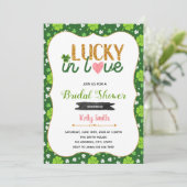 Invitation à la fête de douche chanceux en amour t (Debout devant)
