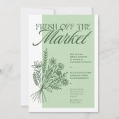 Invitation à la fête de douche de mariage “Fresh O (Devant)