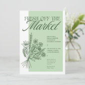Invitation à la fête de douche de mariage “Fresh O (Debout devant)