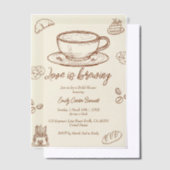 Invitation à la fête de douche de mariée Café Love (Compenser)