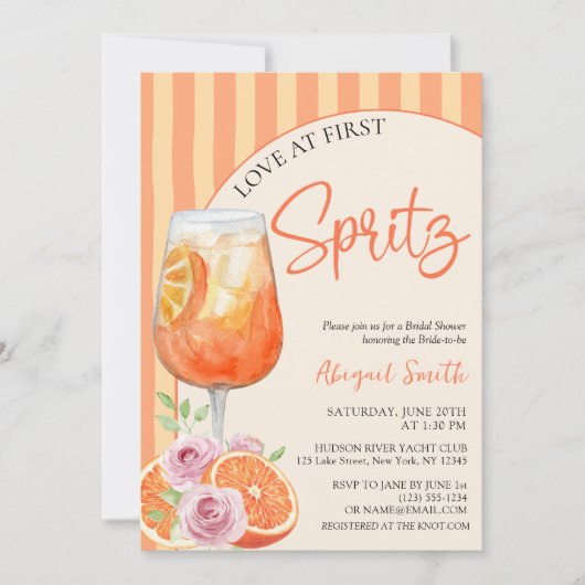 Invitation à la fête de douche de mariée : Coup de (Devant)
