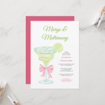Invitation à la fête de douche de mariée Margs & M