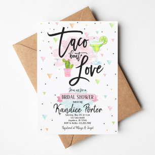 Invitation à la fête de douche de mariée "Taco à p