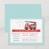 Invitation à la fête de douche pour bébé garçon Ca (Devant / Derrière)