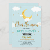 Invitation à la fête de douche sous la lune (Devant / Derrière)