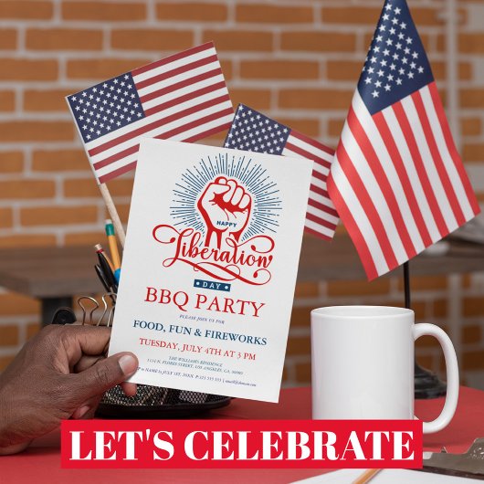 Invitation à la fête de feu d'artifice BQ pour la 